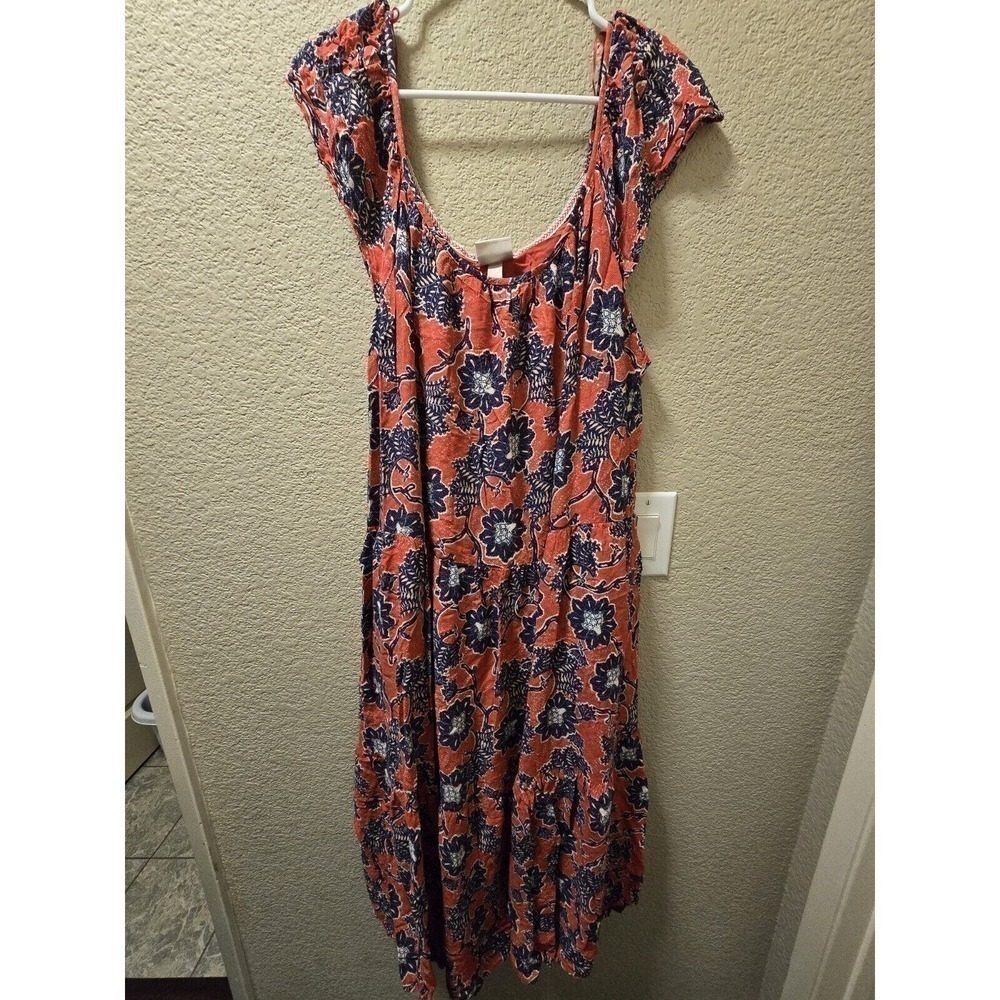 Knox Rose Women's Flutter Short Sleeve A-Line Dress Size XXL Rebel Red
